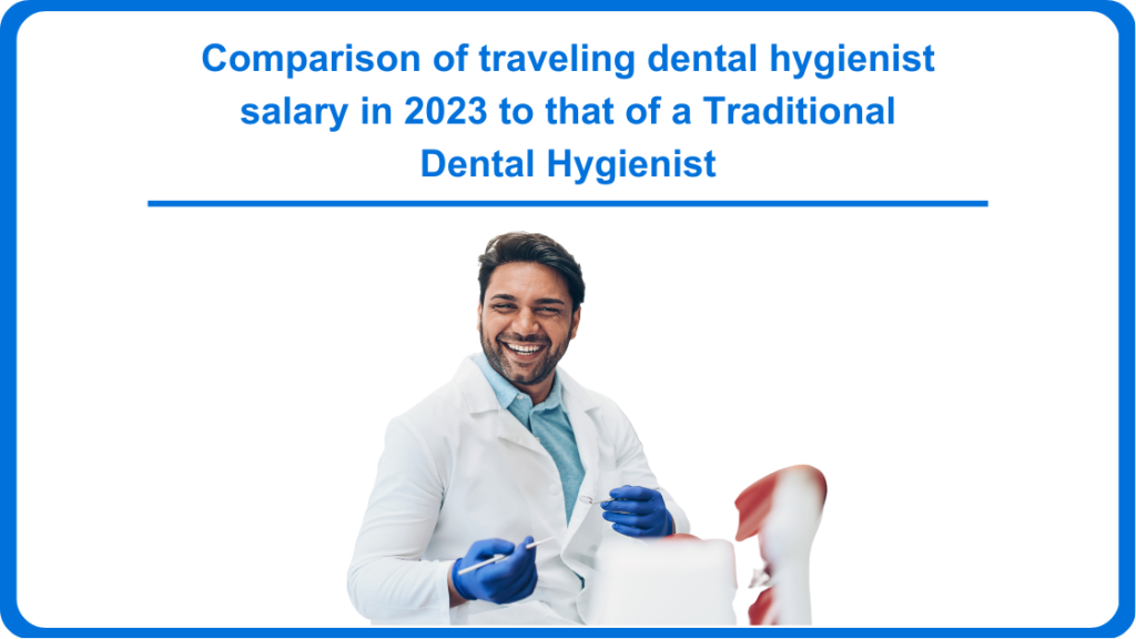 Comparison of traveling dental hygienist salary in 2023 to that of a Traditional Dental Hygienist